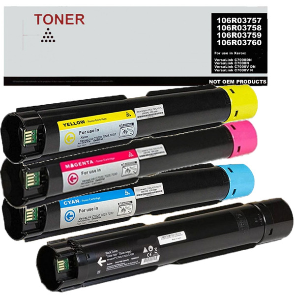 106R03757 106R03758 106R03759 106R03760 pack 4 cartuchos de toner compatible con Xerox VersaLink C7000