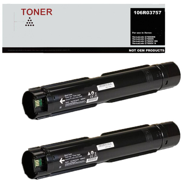 106R03757 / 106R03761 pack 2 cartuchos de toner compatible con Xerox VersaLink C7000