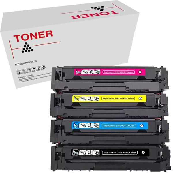 216A (con chip) pack 4 toner generico HP W2410A W2411A W2412A W2413A (216A) alta qualidade