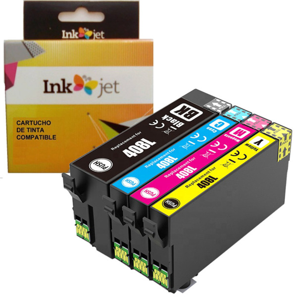 408L 408XL pack 4 tinteiro generico Epson 408L T09K1 T09K2 T09K3 T09K4 alta qualidade