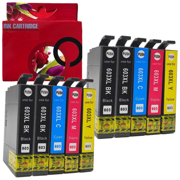 603XL Pack 10 tinteiros generico Epson 603XL 4X negro 2X cyan 2X magenta e 2X amarillo