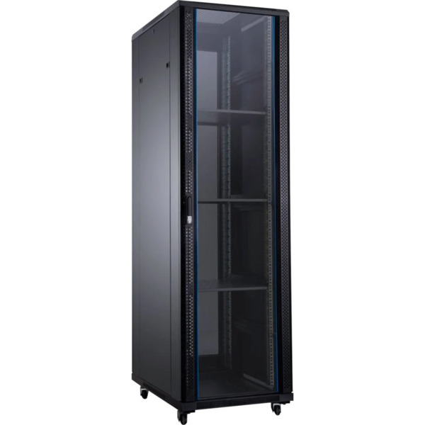 Aiten Data AI6622 Armario Rack de Suelo 19" - Desde 22U a 47U - 4 Ventiladores 120mm - Puerta de Cristal - Cerradura de Segurida