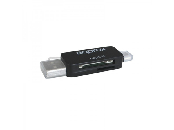 Approx Adaptador de Tarjetas SD/Micro SD a USB/Micro USB OTG