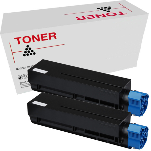 B412/B432/B512/MB472/MB492/MB562 (45807106) pack 2 toner generico OKI 7.000 paginas alta qualidade