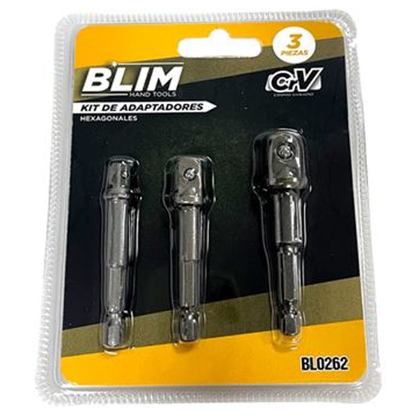 Blim Kit 3 Adaptadores 1/4 Hexagonal A 1/4-3/8-1/2