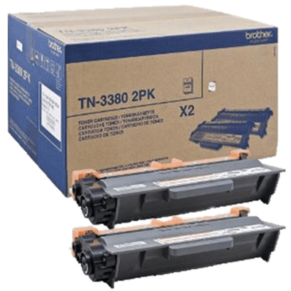 Brother TN3380 Negro Pack de 2 Cartuchos de Toner Originales - TN3380TWIN