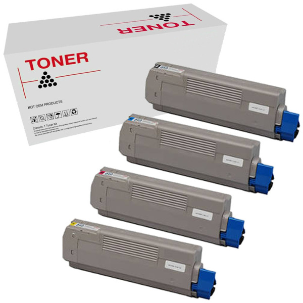 C610 44315308 44315307 44315306 44315305 pack 4 toner generico OKI C610 alta qualidade