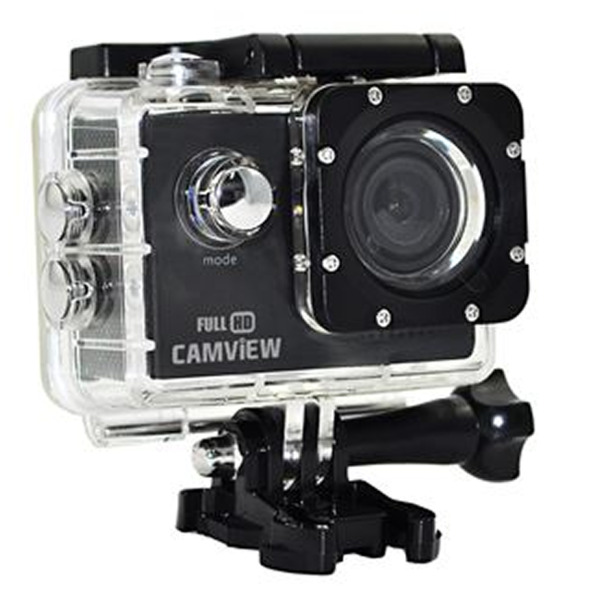 Camview Camara Deportiva Full HD 1080P 12MP - Angular de 140° - Sumergible 30m con Carcasa - Pantalla LCD de 2