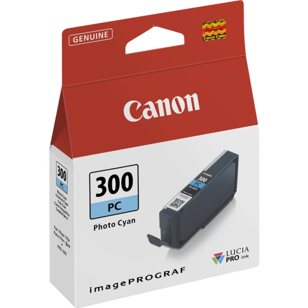 Canon PFI300 Cyan Photo Cartucho de Tinta Original - 4197C001/PFI300PC