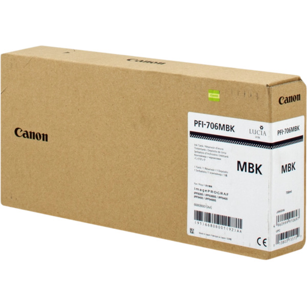 Canon PFI706 Negro Mate Cartucho de Tinta Original - 6680B001