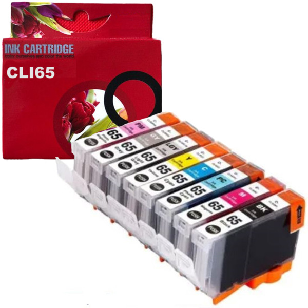 CLI65 pack 8 tintas compatible con Canon Pixma Pro 200