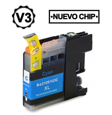 Compatible Brother LC123XL/LC121XL Cyan Cartucho de Tinta - Reemplaza LC123C/LC121C