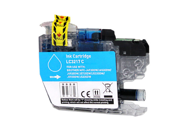 Compatible Brother LC3217 Cyan Cartucho de Tinta - Reemplaza LC3217C