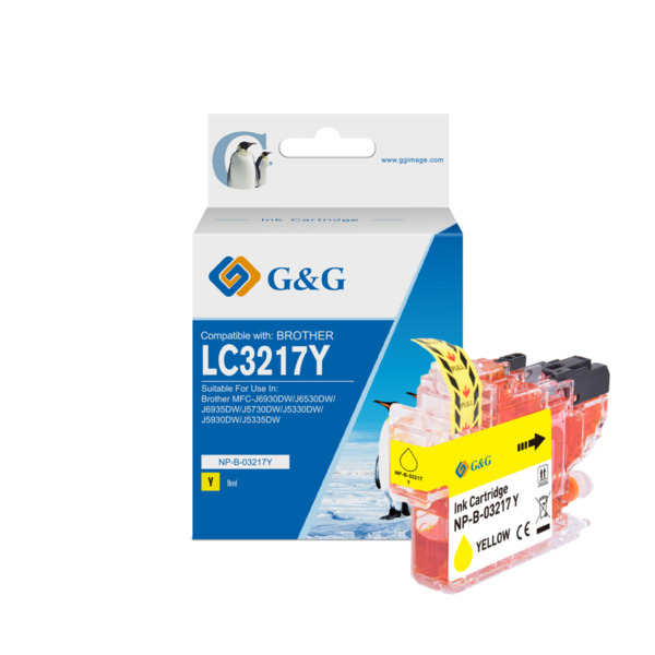 Compatible G&G Brother LC3217 Amarillo Cartucho de Tinta Generico - Reemplaza LC3217Y