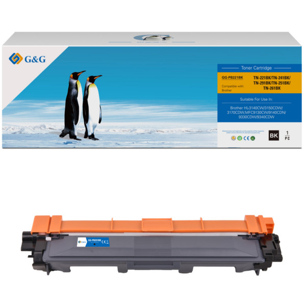 Compatible G&G Brother TN241/TN242 Negro Cartucho de Toner Generico - Reemplaza TN241BK/TN242BK