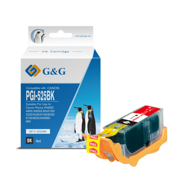 Compatible G&G Canon PGI525 Negro Cartucho de Tinta Generico - Reemplaza 4529B001