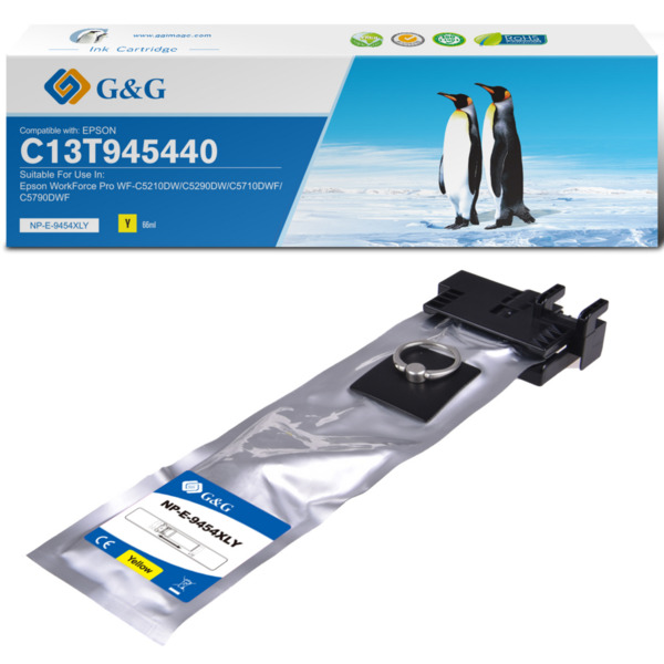 Compatible G&G Epson T9454 Amarillo Cartucho de Tinta Pigmentada Generico - Reemplaza C13T945440