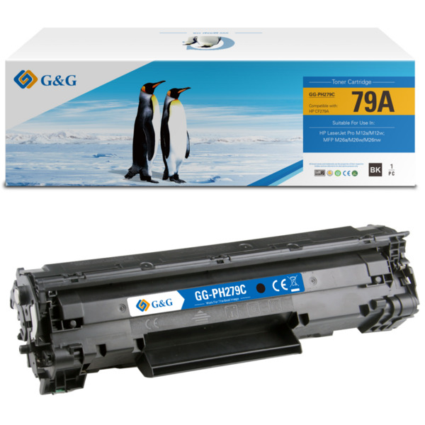 Compatible G&G HP CF279A Negro Cartucho de Toner Generico - Reemplaza 79A