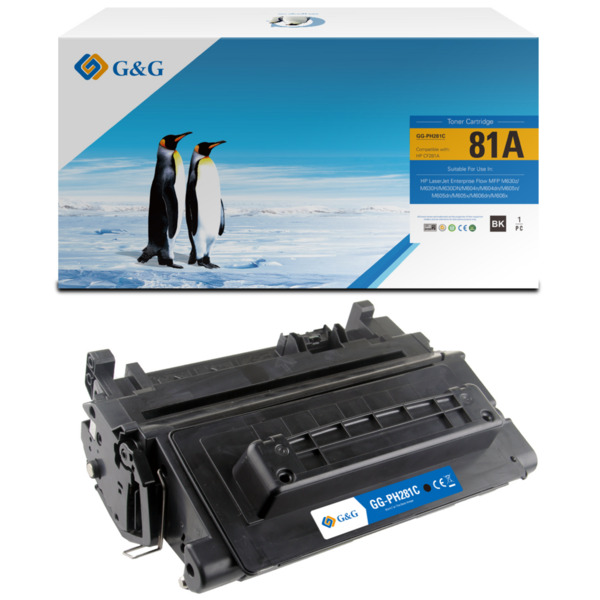 Compatible G&G HP CF281A Negro Cartucho de Toner Generico - Reemplaza 81A