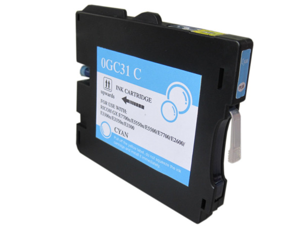 Compatible Ricoh GC31C Cyan Cartucho de Tinta Pigmentada - Reemplaza 405689/405702