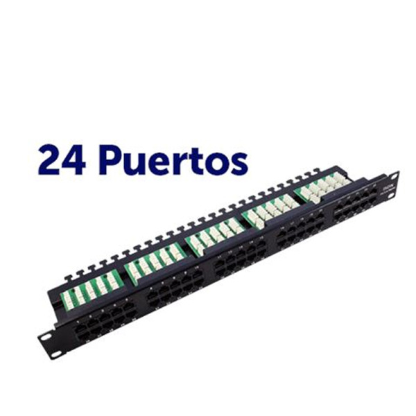 Cromad Patch Panel 24 Puertos Krone Cat 6 1U UTP 19