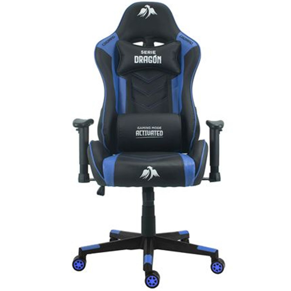 Cromad Silla Gaming Premium - Base de 350mm - Piston de Gas Clase 2 - Altura Regulable - Ruedas de Nailon de 60mm - Color Negro