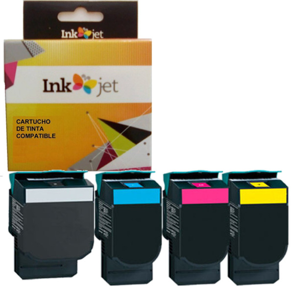 CS317 / CX317 / CS417 / CX417 pack 4 tinteiro generico Lexmark 71B20K0 71B20C0 71B20M0 71B20Y0