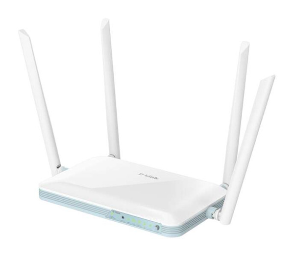 D-Link Eagle Pro AI N300 WiFi Smart Router - Hasta 300Mbps - 4 Puertos LAN 10/100Mbps y 1 Puerto WAN 10/100Mbps - 4 Antenas Exte