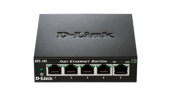 D-Link Switch 5 Puertos Fast Ethernet Gigabit 10/100 Mbps