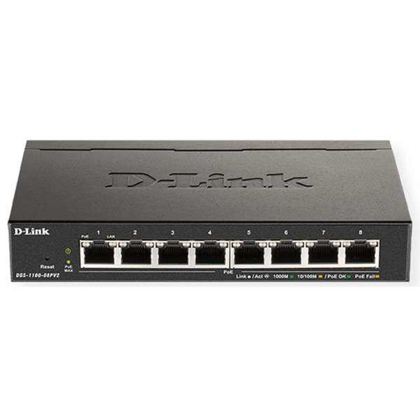 D-Link Switch Semigestionable 8 Puertos Gigabit PoE