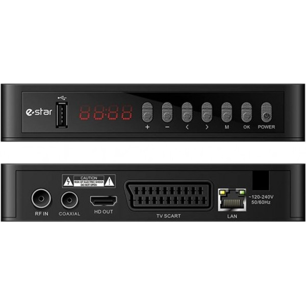 E-Star Sintonizador TDT Digital - Admite Configuracion de Ancho de Banda de Canal de 7/8MHz - Cambio Automatico PAL y NTSC - Mul