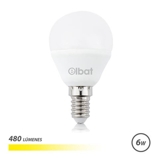 Elbat Bombilla LED G45 6W E14 480lm - 3000K Luz Calida