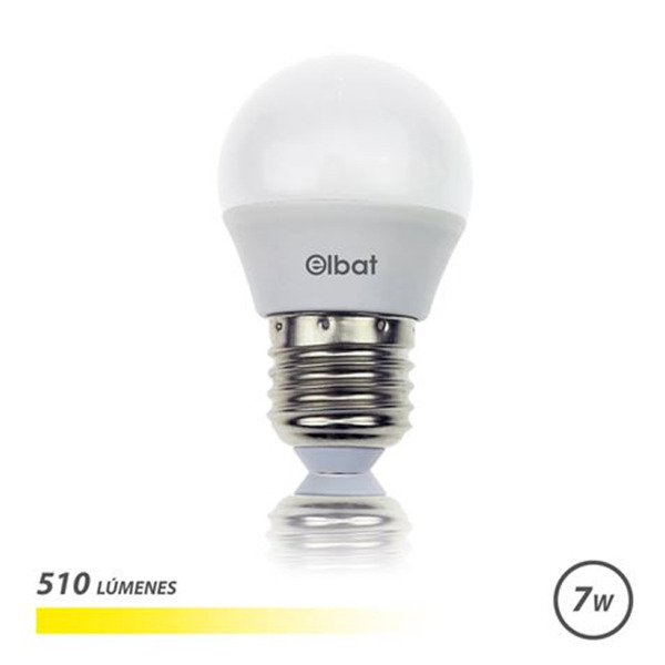 Elbat Bombilla LED G45 7W E27 510lm - 3000K Luz Calida