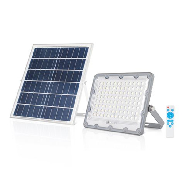 Elbat Foco Solar Led 50W - 1440LM - Luz Fria 6500K - Autonomia hasta 2 Dias - Control Remoto - IP67