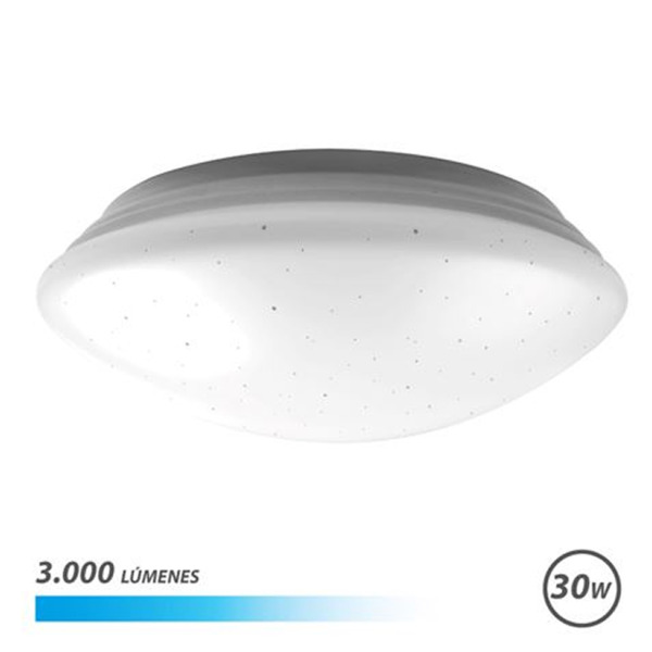 Elbat Serie Saturno Aplique Redondo de Techo LED 30W 3000lm - 6500K Luz Fria - Diametro 28cm