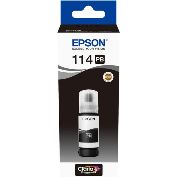 Epson 114 Negro Photo Botella de Tinta Pigmentada Original - C13T07B140