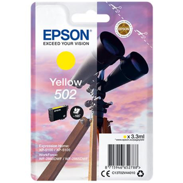 Epson 502 Amarillo Cartucho de Tinta Original - C13T02V44010