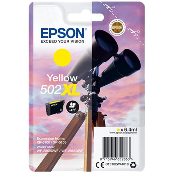 Epson 502XL Amarillo Cartucho de Tinta Original - C13T02W44010