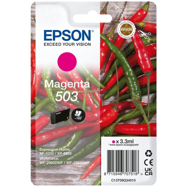 Epson 503 Magenta Cartucho de Tinta Original - C13T09Q34010