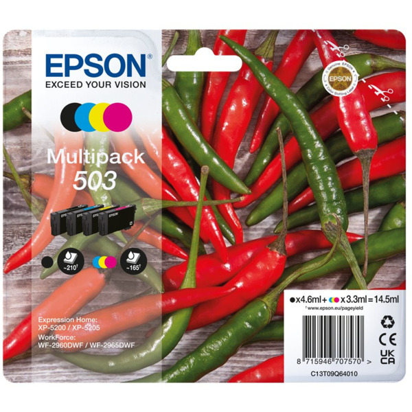 Epson 503 Pack de 4 Cartuchos de Tinta Originales - C13T09Q64010