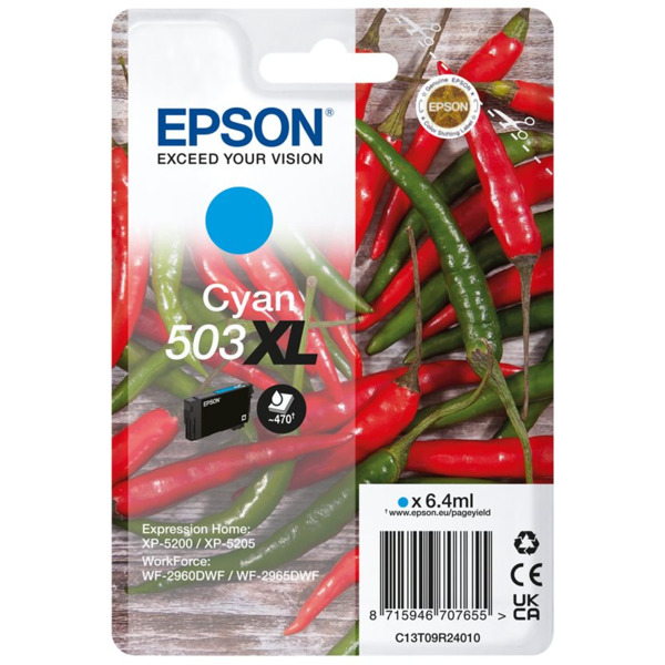 Epson 503XL Cyan Cartucho de Tinta Original - C13T09R24010