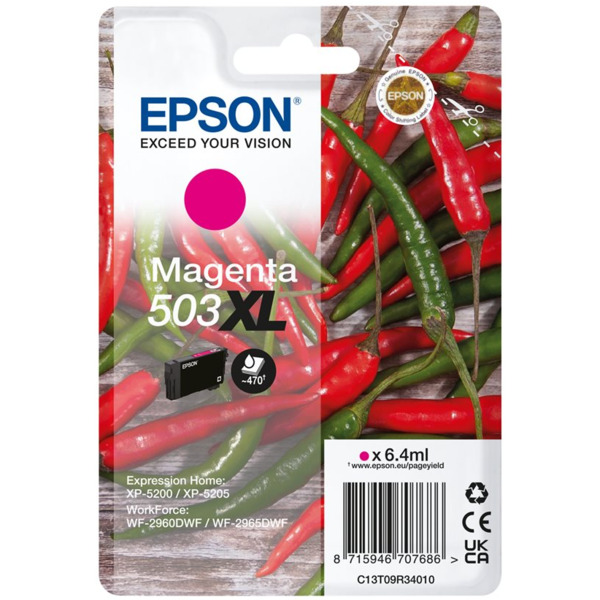 Epson 503XL Magenta Cartucho de Tinta Original - C13T09R34010