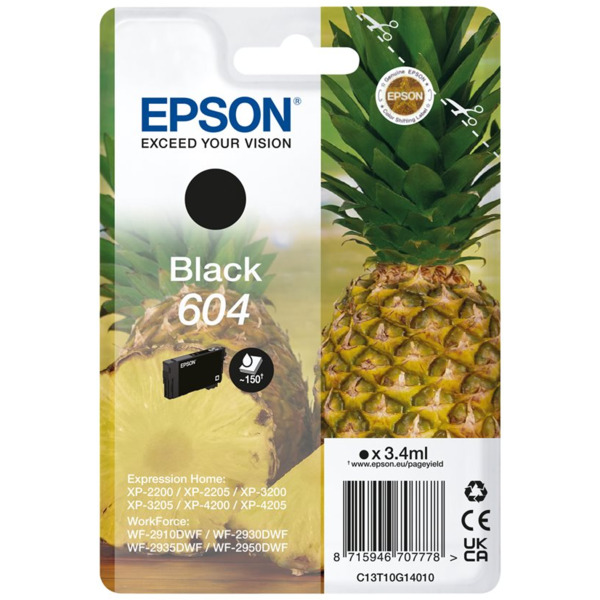 Epson 604 Negro Cartucho de Tinta Original - C13T10G14010