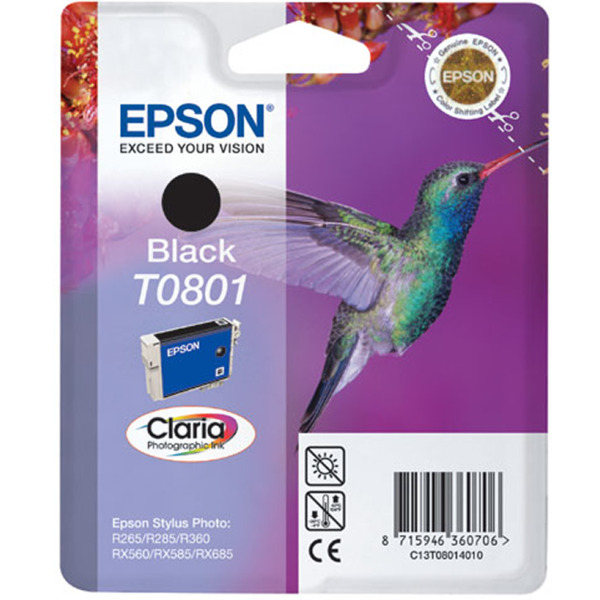 Epson T0801 Negro Cartucho de Tinta Original - C13T08014011