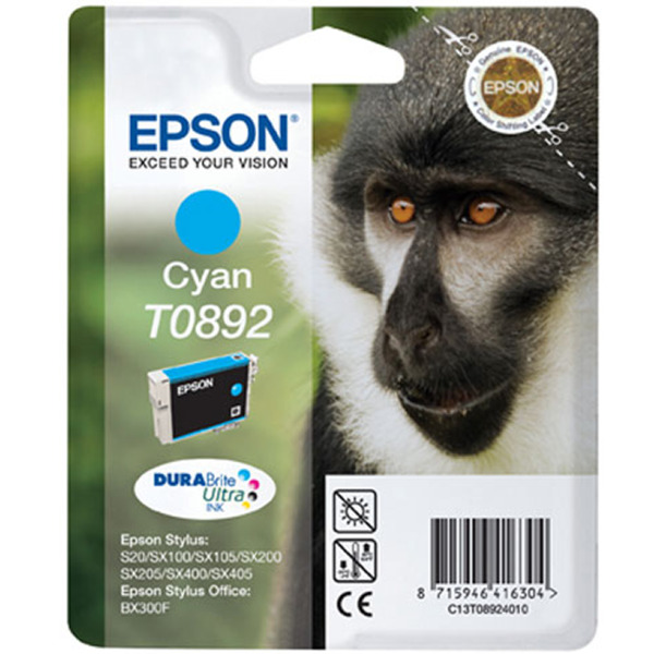 Epson T0892 Cyan Cartucho de Tinta Original - C13T08924011