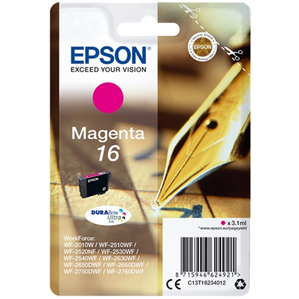 Epson T1623 Magenta Cartucho de Tinta Original - C13T16234012