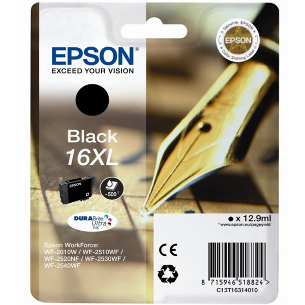 Epson T1631 Negro Cartucho de Tinta Original - C13T16314012