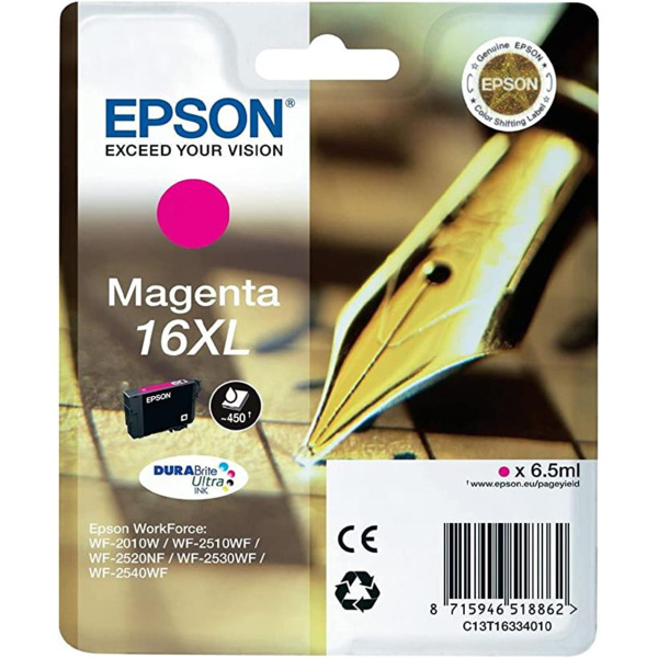 Epson T1633 Magenta Cartucho de Tinta Original - C13T16334012