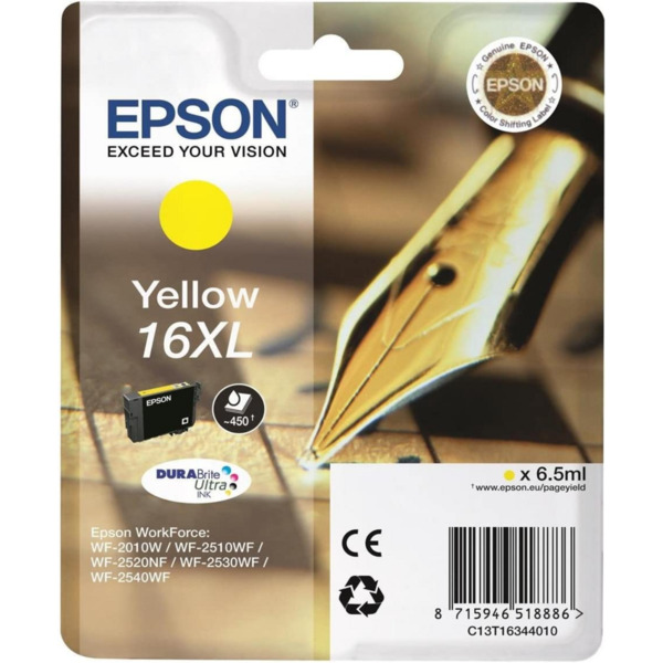 Epson T1634 Amarillo Cartucho de Tinta Original - C13T16344012