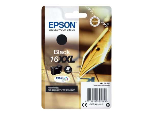 Epson T1681 (16XXL) Negro Cartucho de Tinta Original - C13T16814012